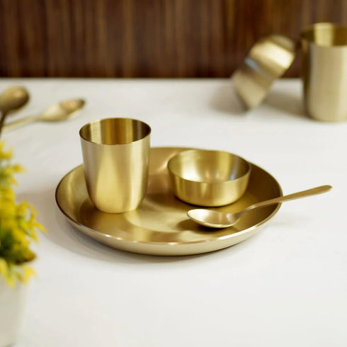 Bronze Baby Dinner Thali Set