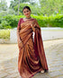 Vasthrlay Maroon Banarasi Saree