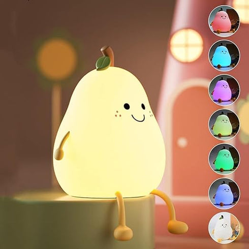 One94Store Rechargeable Silicone Pear Night Lamp