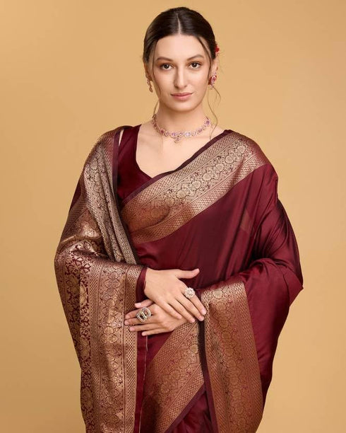 Vasthrlay Banarasi Traditional Unstitched Saree