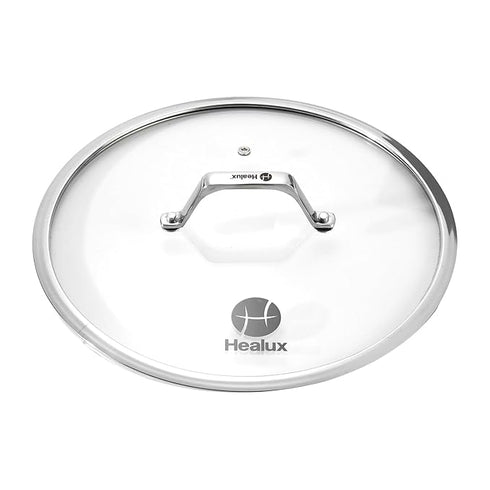 Healux 28cm Tiana Triply Wok with Glass Lid - 3.5L