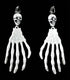 MPS MY PARTY SUPPLIERS® Halloween Skeleton Hand Earrings