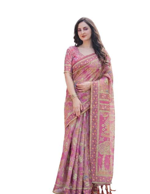 Vasthrlay Premium Floral Tassel Unstitched