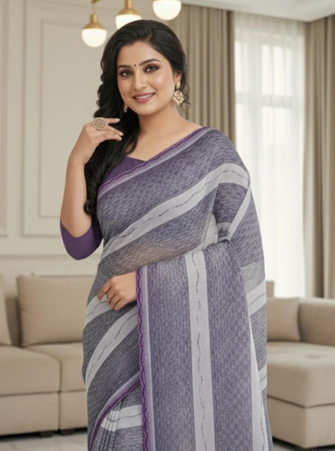 Vasthrlay Georgette Traditional Az Ys Pehenva Brown Rr Ethnic Wear