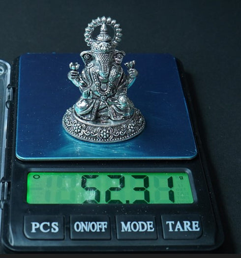 Pure Silver Antique Ganesh 52.31 g By Mahita Collections