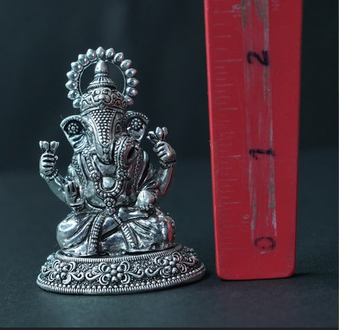 Pure Silver Antique Ganesh 52.31 g By Mahita Collections
