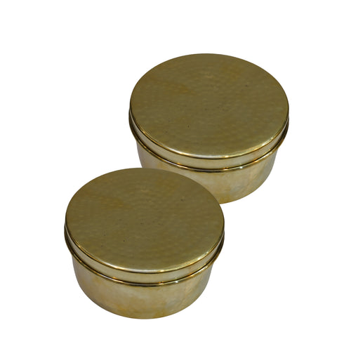 Pure Brass Container Box 558g ( Pack of 2)