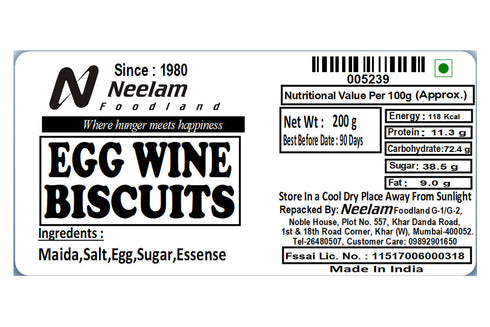 Neelam Foodland Egg Wine Biscuits