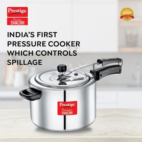 Prestige Nakshatra Svachh Aluminium Inner Lid Pressure Cooker 5.5 L