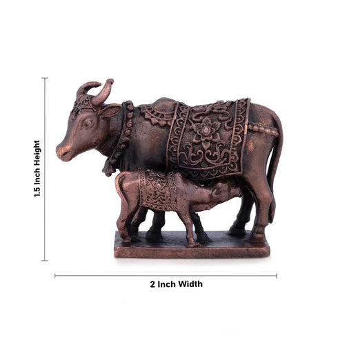 Giri Cow And Calf Idol Statue For Pooja