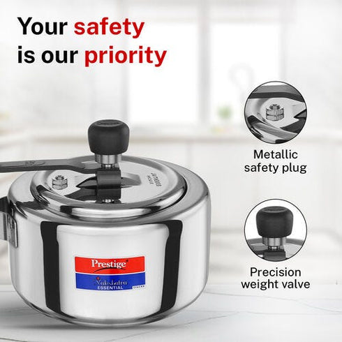 Prestige Nakshatra Essential Svachh Stainless Steel Pressure Cooker 2.0 L