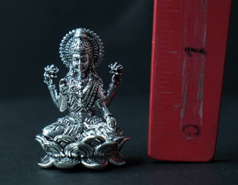 Pure Silver Antique Lotus Laxmi 53.18g By Mahita Collections