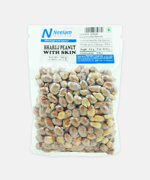 Neelam Foodland Bharuj Salted With Skin Peanuts