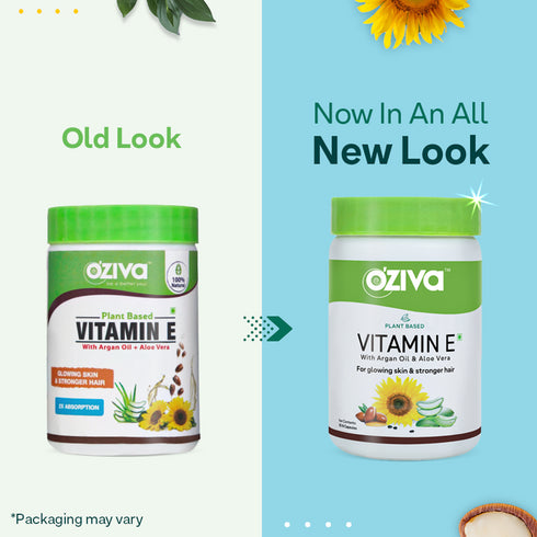 OZiva Plant Based Natural Vitamin E | With Argan oil + Aloe vera