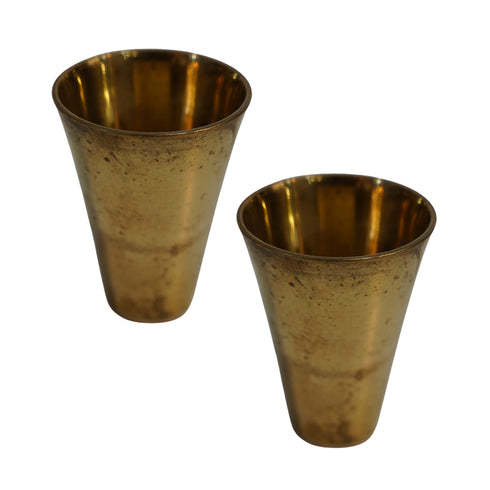 Pure Brass Handcrafted Tumbler Glass | Pack of 2
