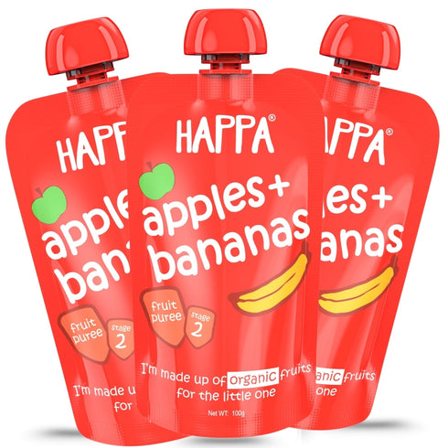 Happa Organic Baby Food Apple and Banana Puree
