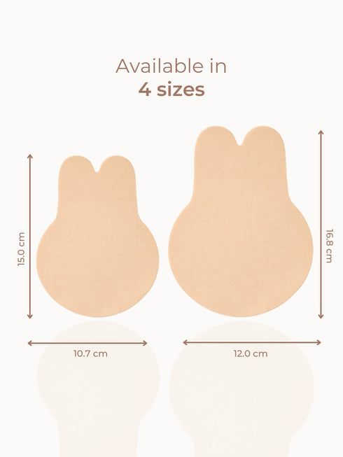 UNDERNEAT Reusable Bunny Lift Covers – Anti Sweat, Medical-Grade Adhesive, Discreet Bust Lift & Shaping - Pack of 3 - Beige