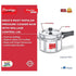 Prestige Popular Svachh Virgin Aluminium Spillage Control Pressure Cooker Silver 1.5 L