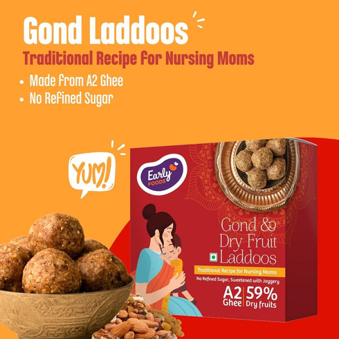 Early Foods Pack of 6 A2 Ghee Millet Laddoos