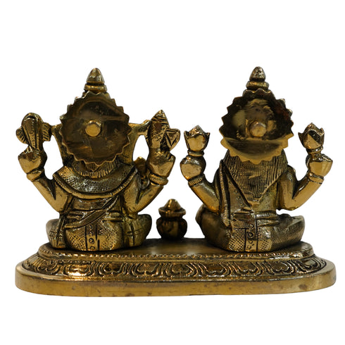 Brass Lakshmi Ganesh Murti for Worship 930g