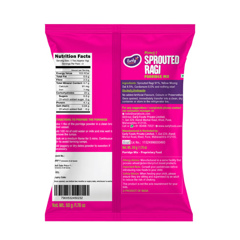 Early Foods Trial Pack Moong and Sprouted Ragi Porridge Mix