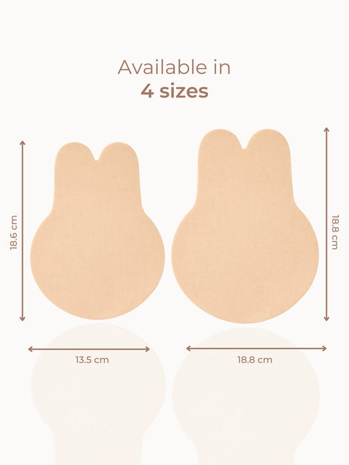 UNDERNEAT Reusable Bunny Lift Covers – Anti Sweat, Medical-Grade Adhesive, Discreet Bust Lift & Shaping - Pack of 3 - Beige