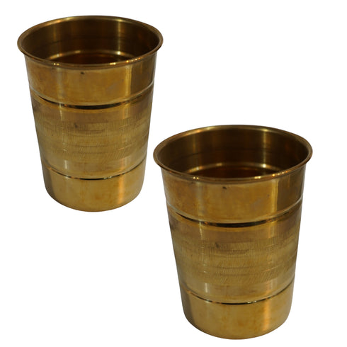Pure Brass Tumbler Glass | Pack of 2