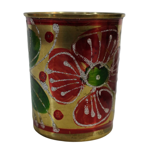 Pure Brass Handcrafted Tumbler Glass | Pack of 1