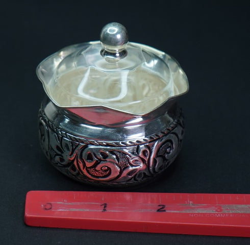 Pure Silver Kumkum Antique Barani 56.76g By Mahita Collections