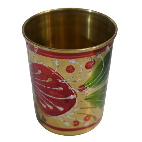 Pure Brass Handcrafted Tumbler Glass | Pack of 1