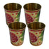 Pure Brass Handcrafted Tumbler Glass | Pack of 4