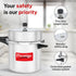 Prestige Popular Virgin Aluminium Precision Weight Valve Pressure Cooker 12 L Silver