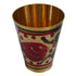 Pure Brass Flora Design Drinking Glass | Pack of 1
