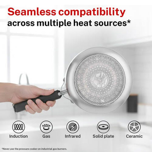 Prestige Nakshatra Plus Svachh Aluminium Spillage Control Pressure Cooker 3 L Silver