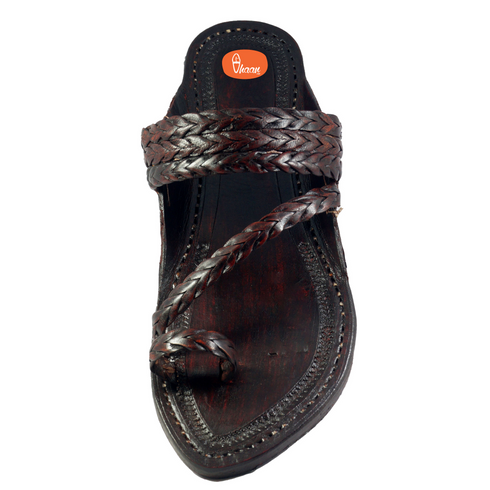 Vhaanfootwear Burge Dark Brown Kolhapuri Chappal For Men