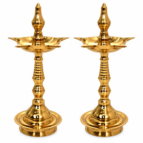 Brass Traditional Kerala Deepak Set (Pack Of 2) 378gm