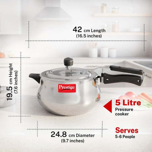Prestige Nakshatra Plus Svachh Aluminium Spillage Control Handi 5 L
