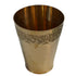 Pure Brass Flora Design Drinking Glass | Pack of 1