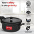 Prestige Svachh Hard Anodised Spillage Control Senior Pressure Cooker 5 L Black