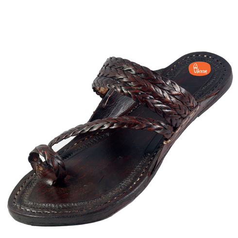 Vhaanfootwear Burge Dark Brown Kolhapuri Chappal For Men