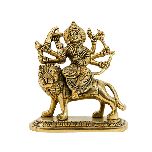 Brass Maa Durga Blessing Pose Statue 563g