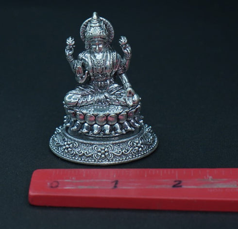 Pure Silver Antique Lotus Laxmi 59.39g By Mahita Collections