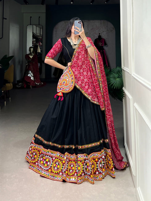 Ethenika Rayon Thread Embroidery Chaniya Choli Set