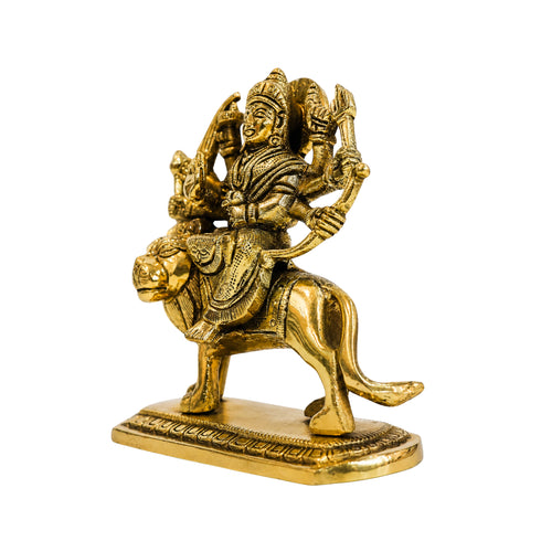Brass Maa Durga Blessing Pose Statue 563g