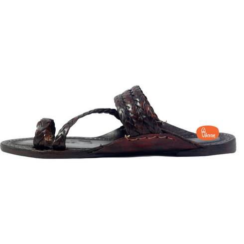 Vhaanfootwear Burge Dark Brown Kolhapuri Chappal For Men