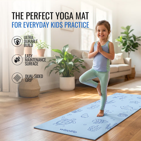 Wiselife Kids Printed Yoga Mat - 6MM