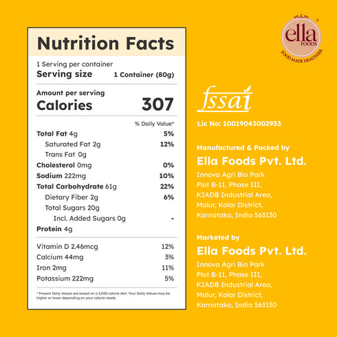 Ella Foods Probiotic Millet Sweet Pongal - Ready to Eat