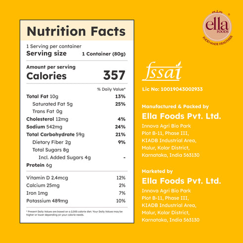 Ella Foods Probiotic Minty Millet Upma - Ready to Eat