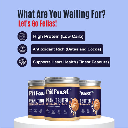 Fitfeast White Chocolate Peanut Butter 400g | As Seen on Shark Tank