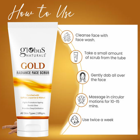 Globus Naturals Gold Radiance Face Scrub